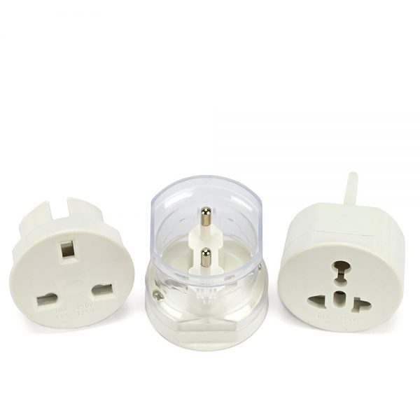 Adaptador Universal de Tomadas 3x1 - 110v 220v - Branco - Imagem 6