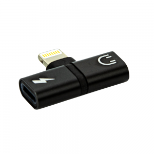 Adaptador de iPhone para Fone e Carregador Duplo