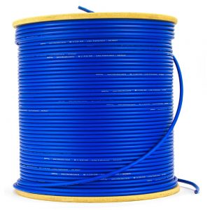 Cabo de Guitarra Blindagem Espiral 0.30 - 
 Azul 2 Metros