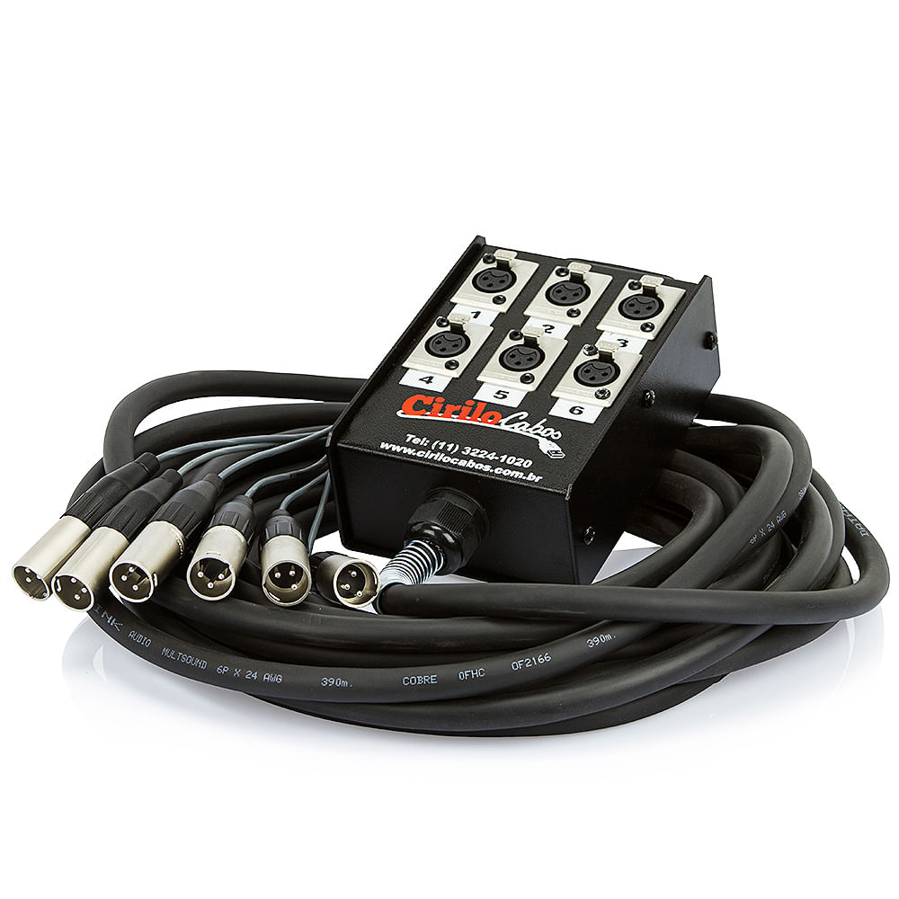 Medusa 6 Vias Montada Conectores Amphenol - 35 Metros