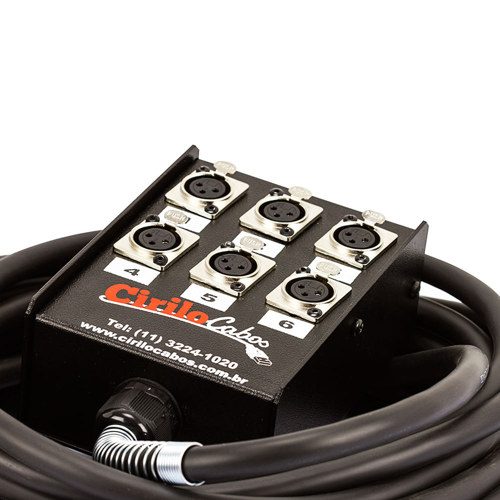 Medusa 6 Vias Montada Conectores Amphenol - 35 Metros - Imagem 2