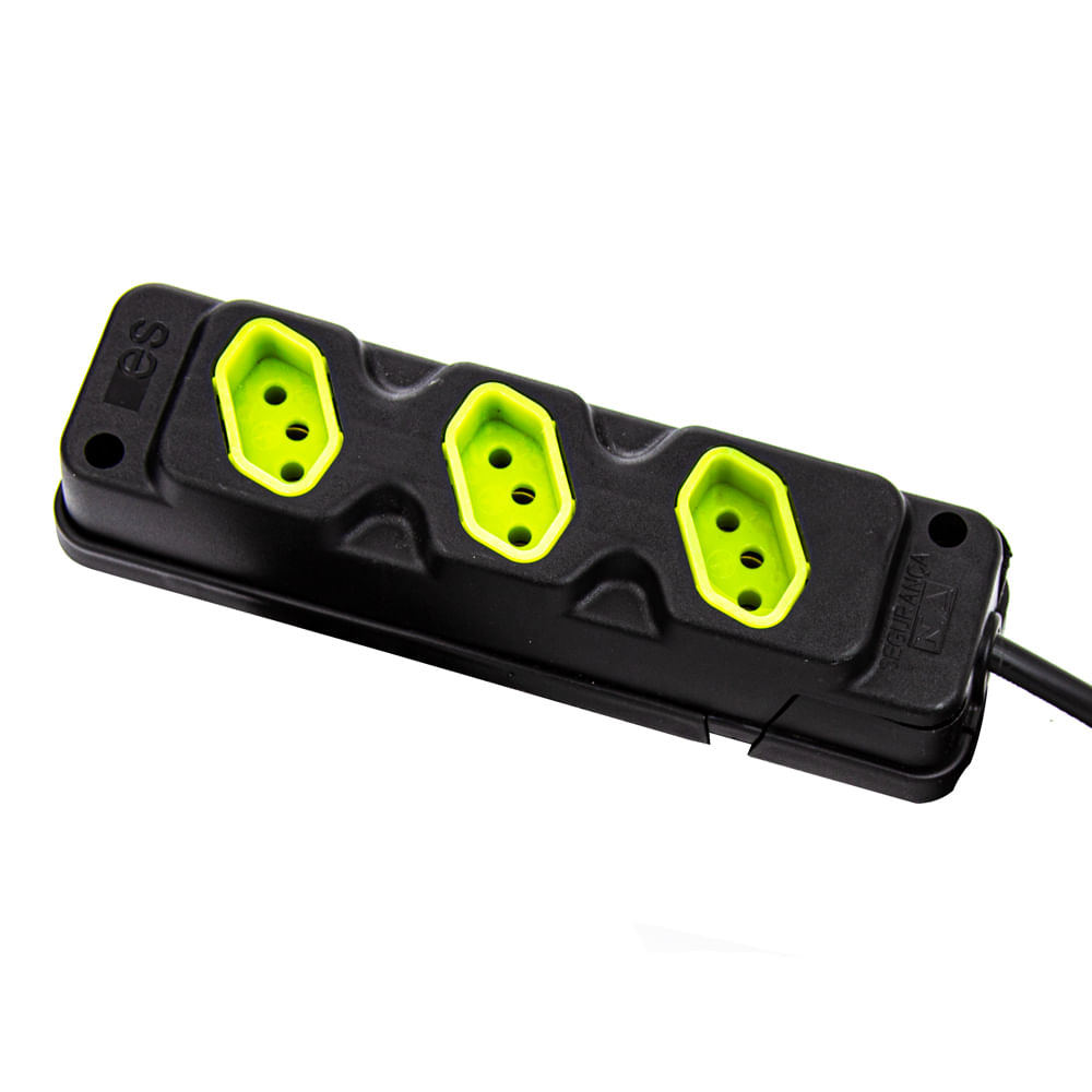 Extensão Cabo PP 3X2,50 de 3 Tomadas 20A - 1 Metro - Imagem 2