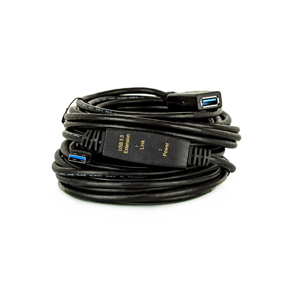 Extensão USB 3.0 Ativo Repetidor Macho Fêmea - 10 Metros - Imagem 3
