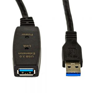 Extensão USB 3.0 Ativo Repetidor Macho Fêmea - 30 Metros