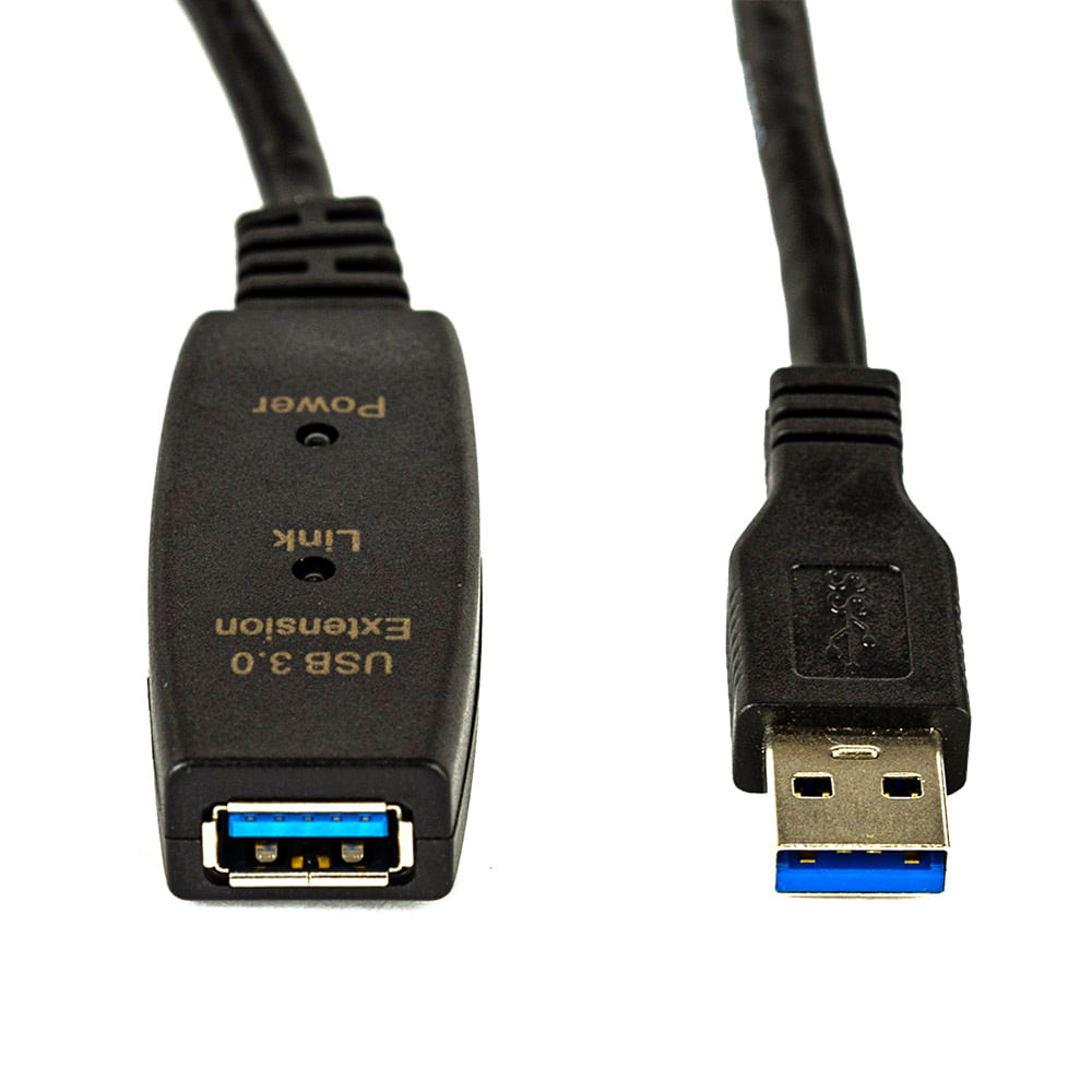 Extensão USB 3.0 Ativo Repetidor Macho Fêmea - 15 Metros