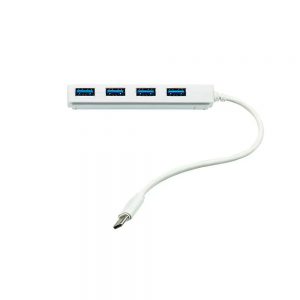 HUB USB Tipo-C 4 Portas USB 3.0 - Speed 5 Gbps - Branco