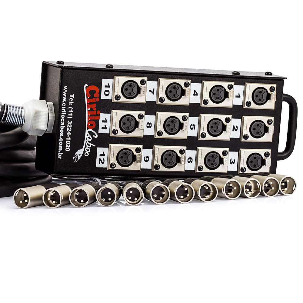 Medusa 8 Vias com Conectores XLR Neutrik - 100 Metros - Imagem 2
