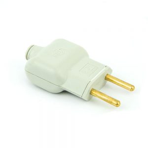 Plug Macho Elétrica Reto 10A Novo Padrão - Branco