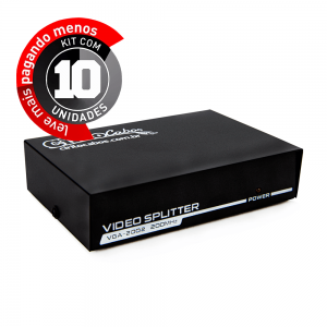 Vídeo Splitter 1x2 - Distribuidor de Sinal VGA - Kit com 10