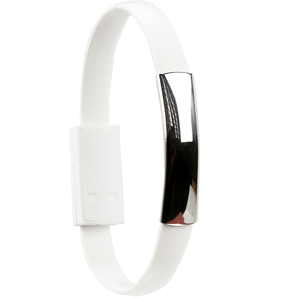 Pulseira Carregador via USB celular Android - Branco - Imagem 2