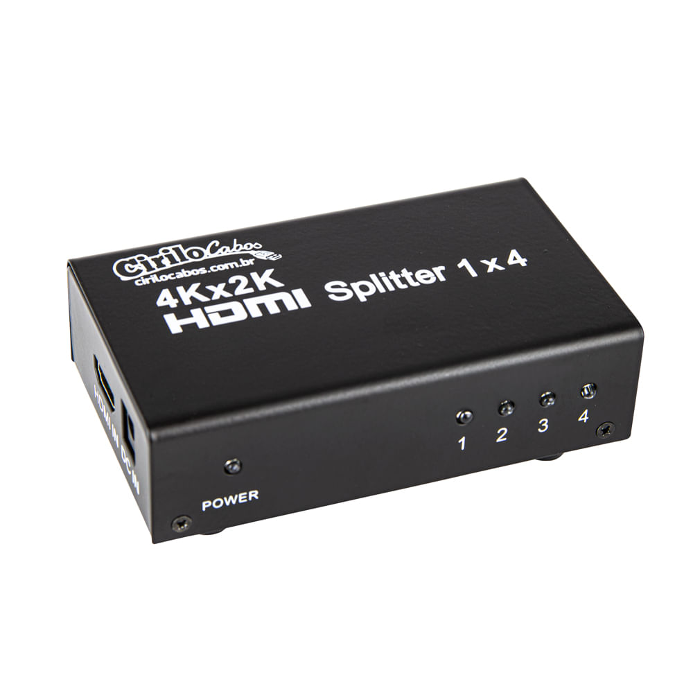 Splitter HDMI 1x4, 1 Entrada e 4 Saídas Full HD 1080p