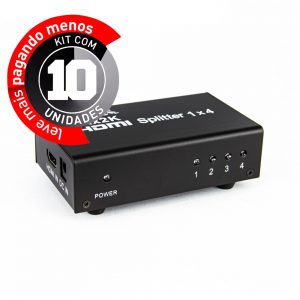 Splitter HDMI - 1 Entrada 4 Saídas - Kit com 10