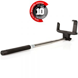 Suporte para Selfie IPhone Galaxy Preto - Kit com 10