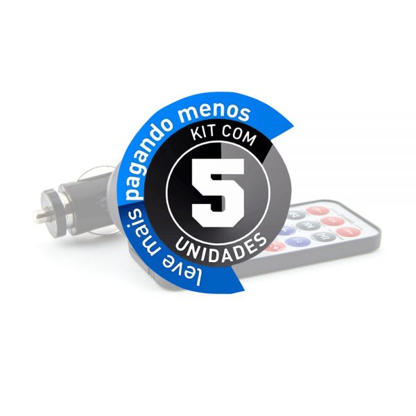 Transmissor Wireless MP3, MP4 e Pen Drive - Kit com 5 - Imagem 2
