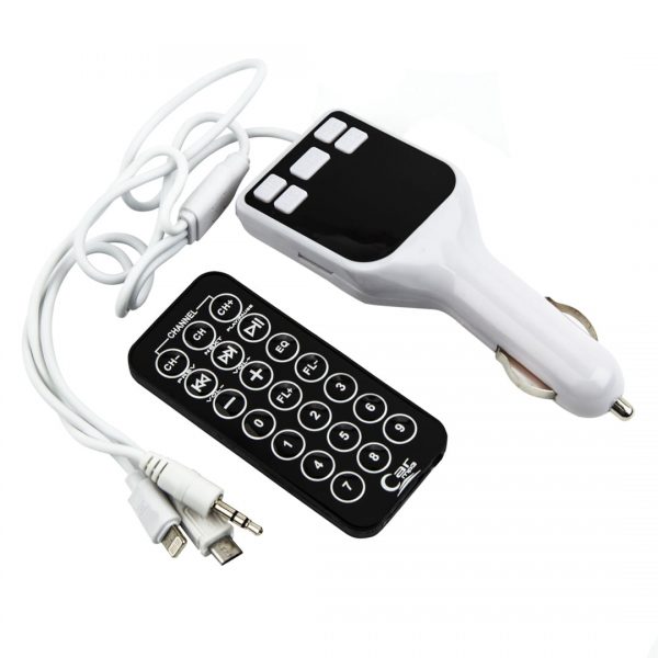 Transmissor MP3 e Pen Drive para Carro - Branco