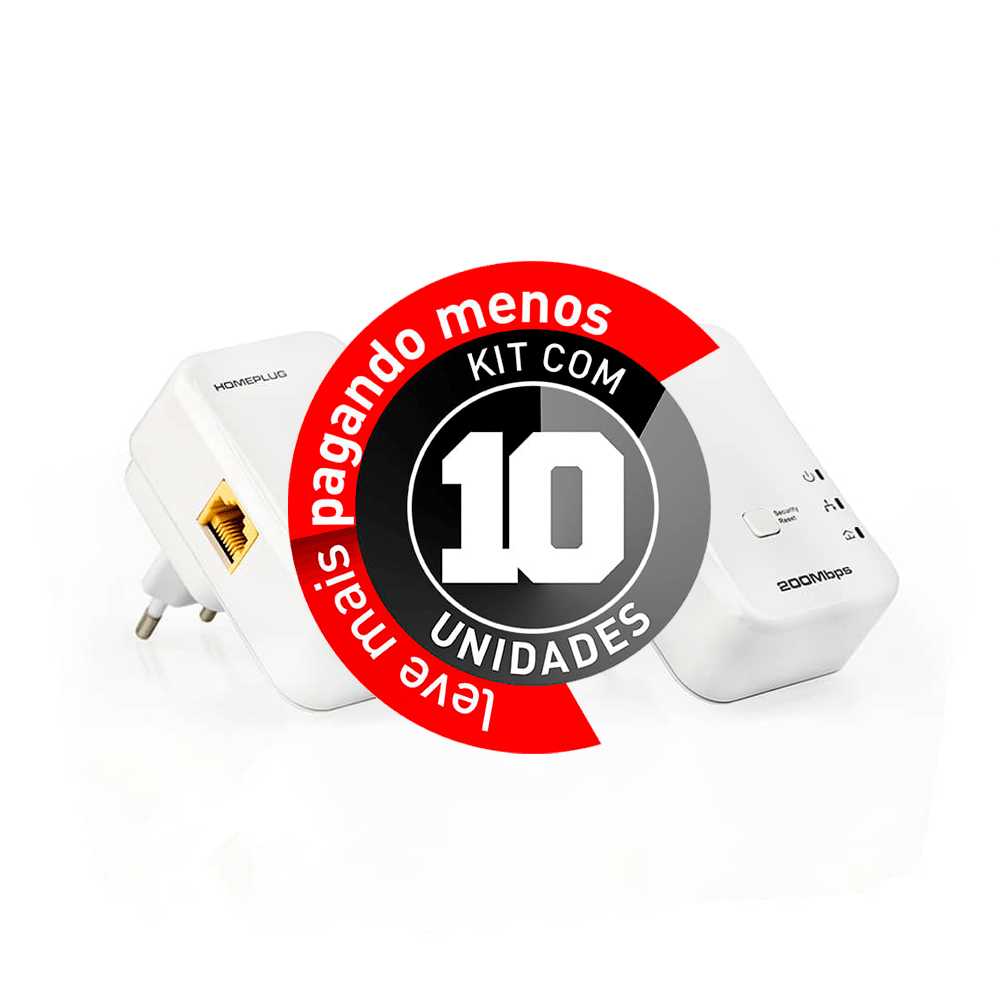 Transmissor de Internet via Rede Elétrica - Kit com 10 - Imagem 2