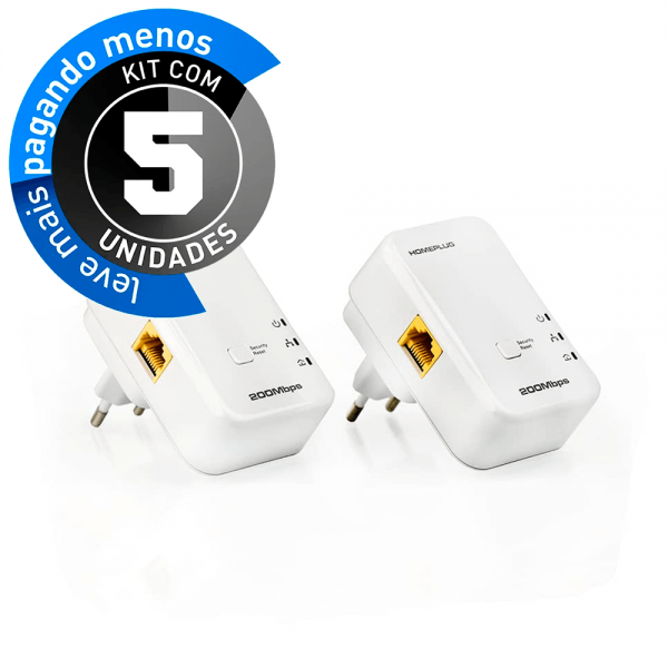Transmissor de Internet via Rede Elétrica - Kit com 5
