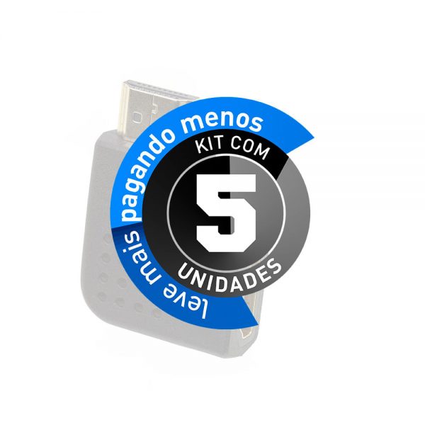Adaptador 90 Graus Ponta HDMI - Kit com 5 - Imagem 2