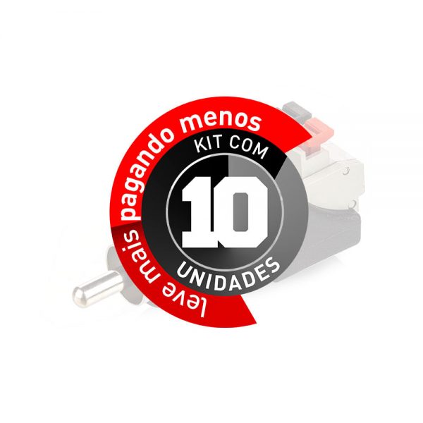 Adaptador Borne Pressão RCA Macho - Kit com 10 - Imagem 2