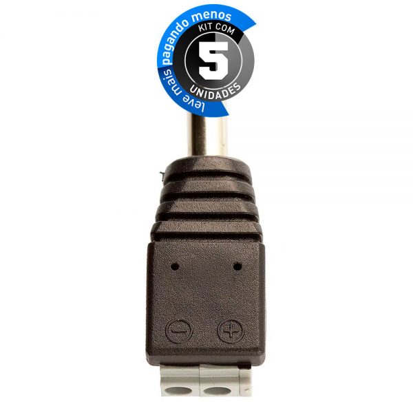 Adaptador Borne Pressão Plug P4 Macho - Kit com 5