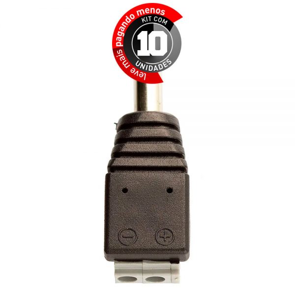 Adaptador Borne Pressão Plug P4 Macho - Kit com 10