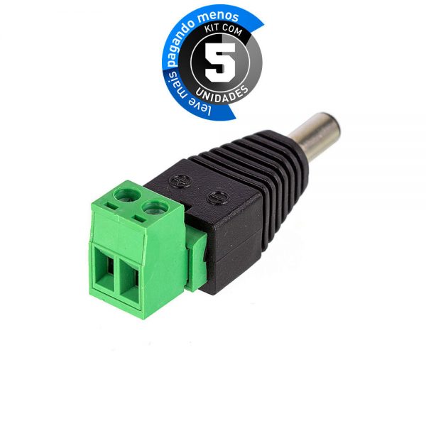 Adaptador Borne Plug P4 Macho - Kit com 5