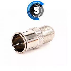 Adaptador Coaxial Engate Rápido - Kit com 5