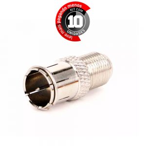 Adaptador Coaxial Engate Rápido - Kit com 10