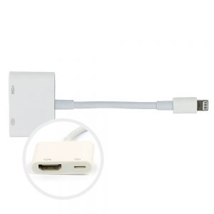 Adaptador de Áudio e Vídeo Digital para Iphone/Ipad