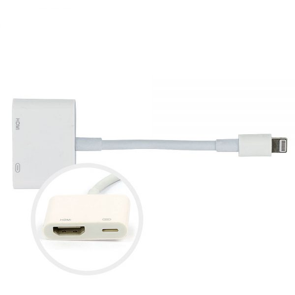 Adaptador de Áudio e Vídeo Digital para Iphone/Ipad