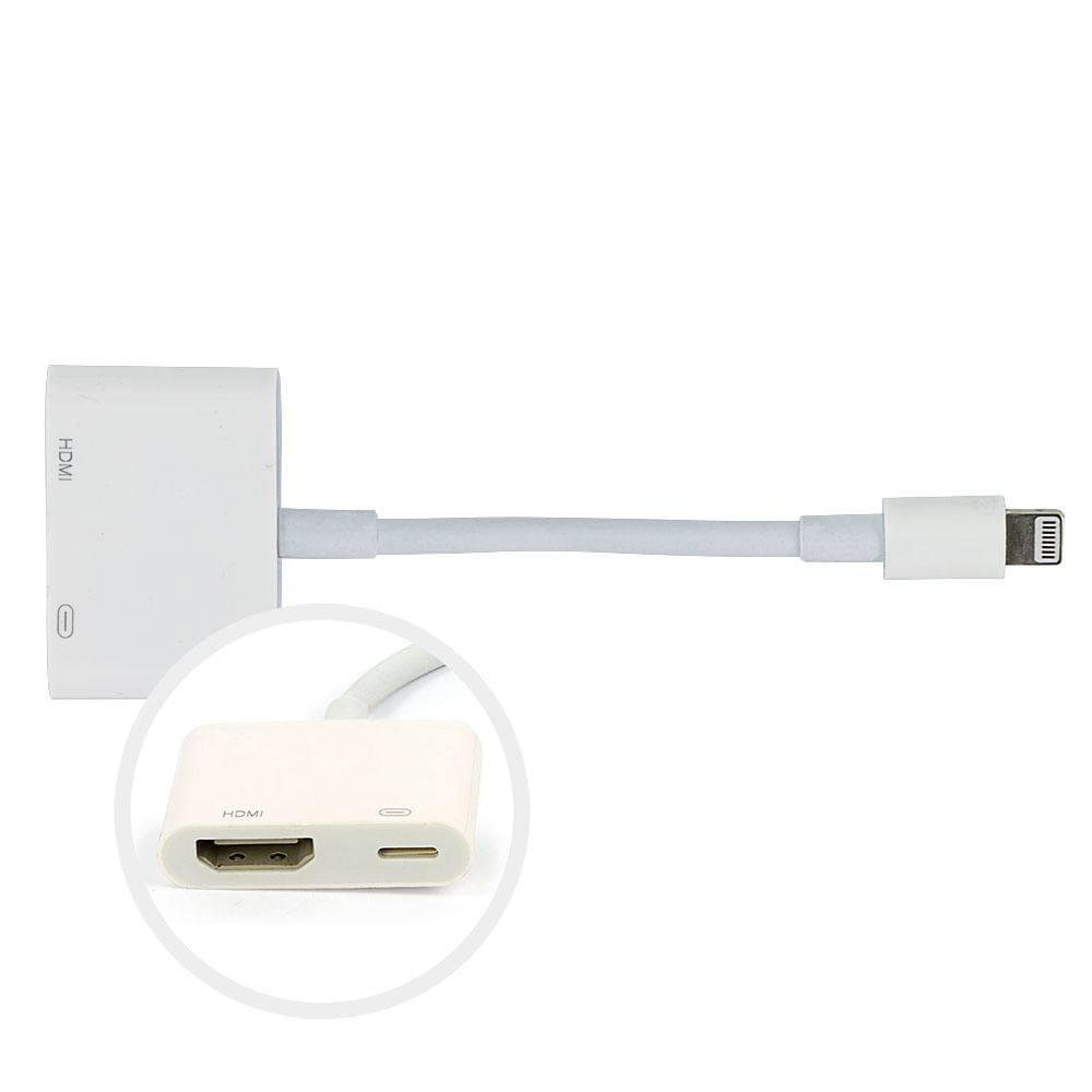 Adaptador de Áudio e Vídeo Digital para Iphone/Ipad