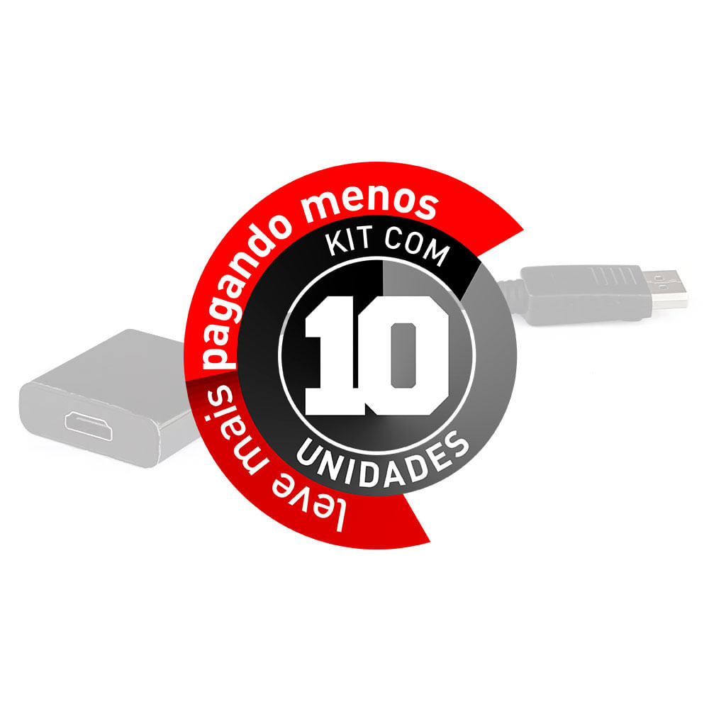 Adaptadores Displayport Para HDMI - Kit com 10 - Imagem 2