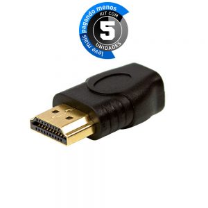 Adaptador HDMI Macho Para Micro HDMI Fêmea - Kit com 5