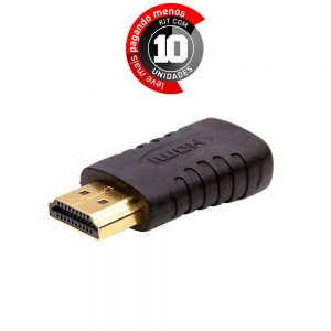 Adaptador HDMI Para Mini HDMI - Kit com 10