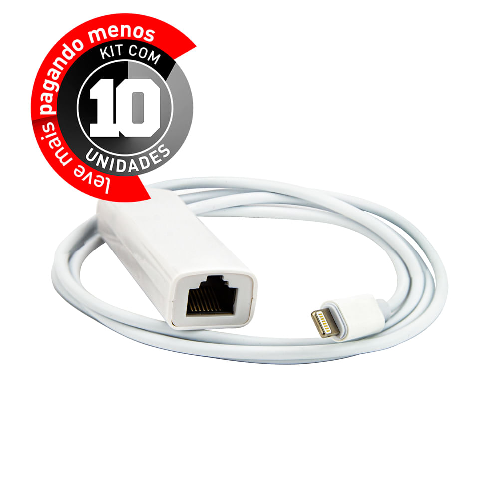 Adaptador iPhone para Rj45 Rede - Kit com 10