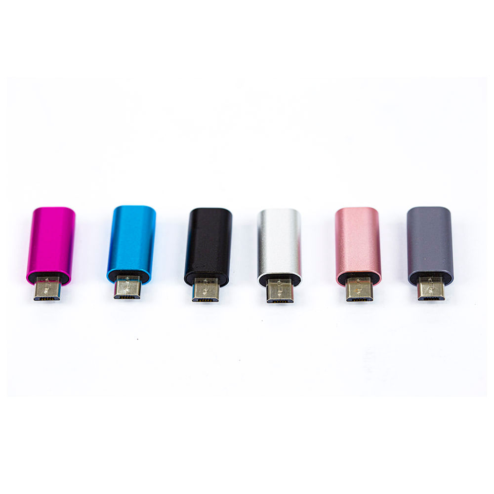 Adaptador Micro USB macho pra USB Tipo C Fêmea - Imagem 3