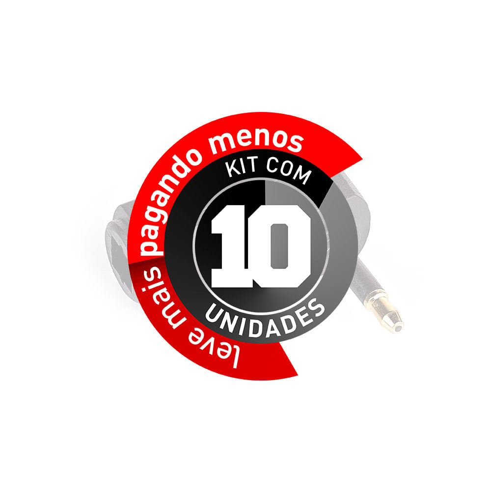 Adaptador Óptico TosLink 90 Graus - Kit com 10 - Imagem 2