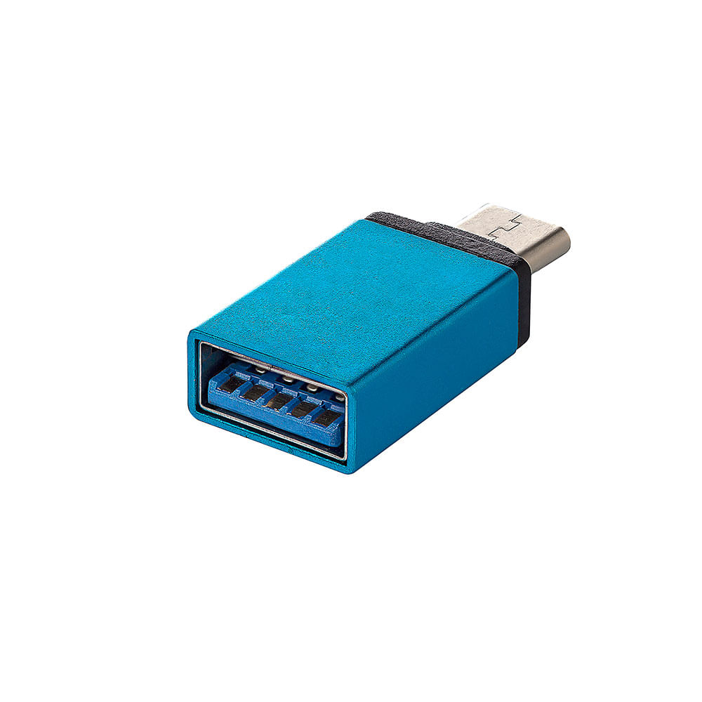 Adaptador USB-C 3.0 com Função OTG - Azul - Imagem 2