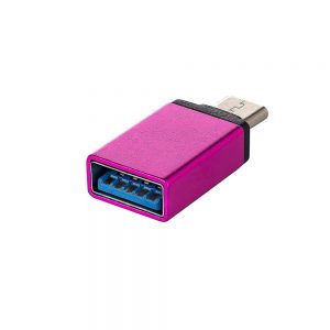 Adaptador USB-C 3.0 com Função OTG - Rosa