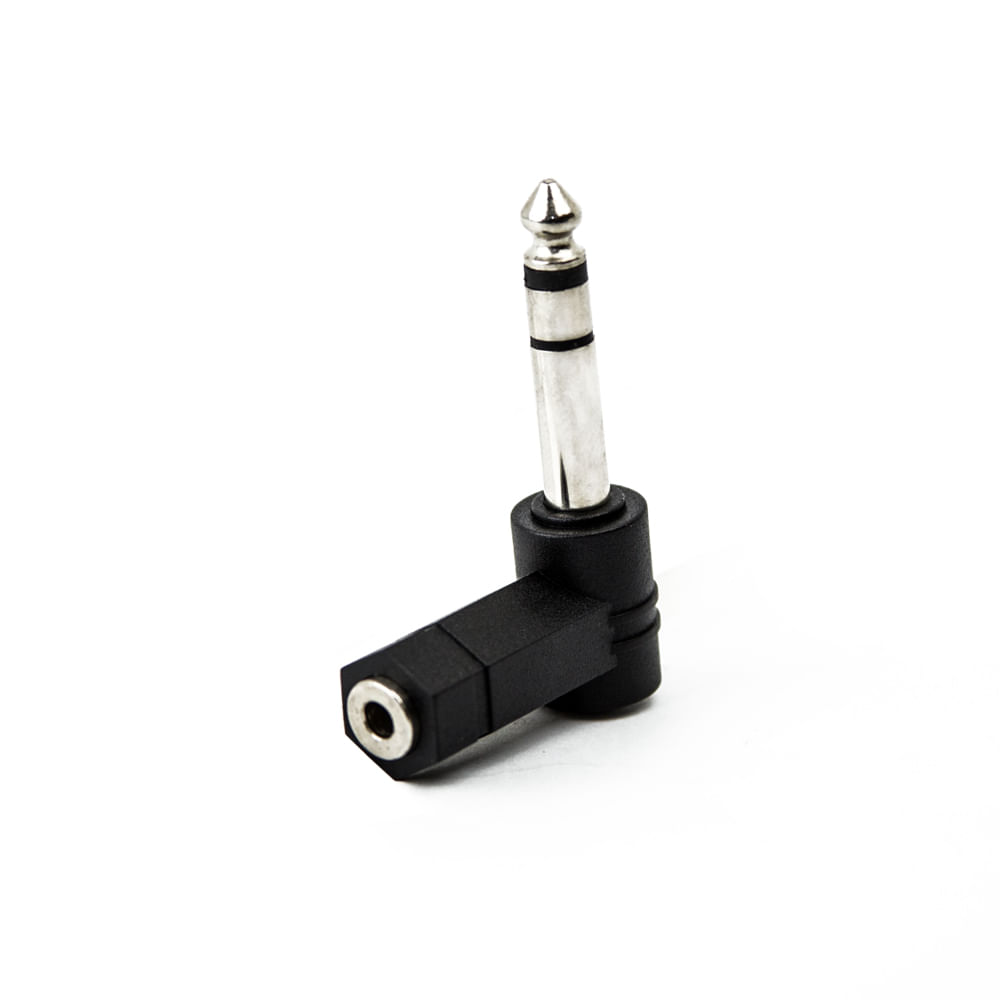 Adaptador P2 para P10 Estereo 90° Estereo