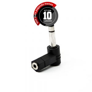 Adaptador P2 para P10 90 Graus Estereo - Kit com 10