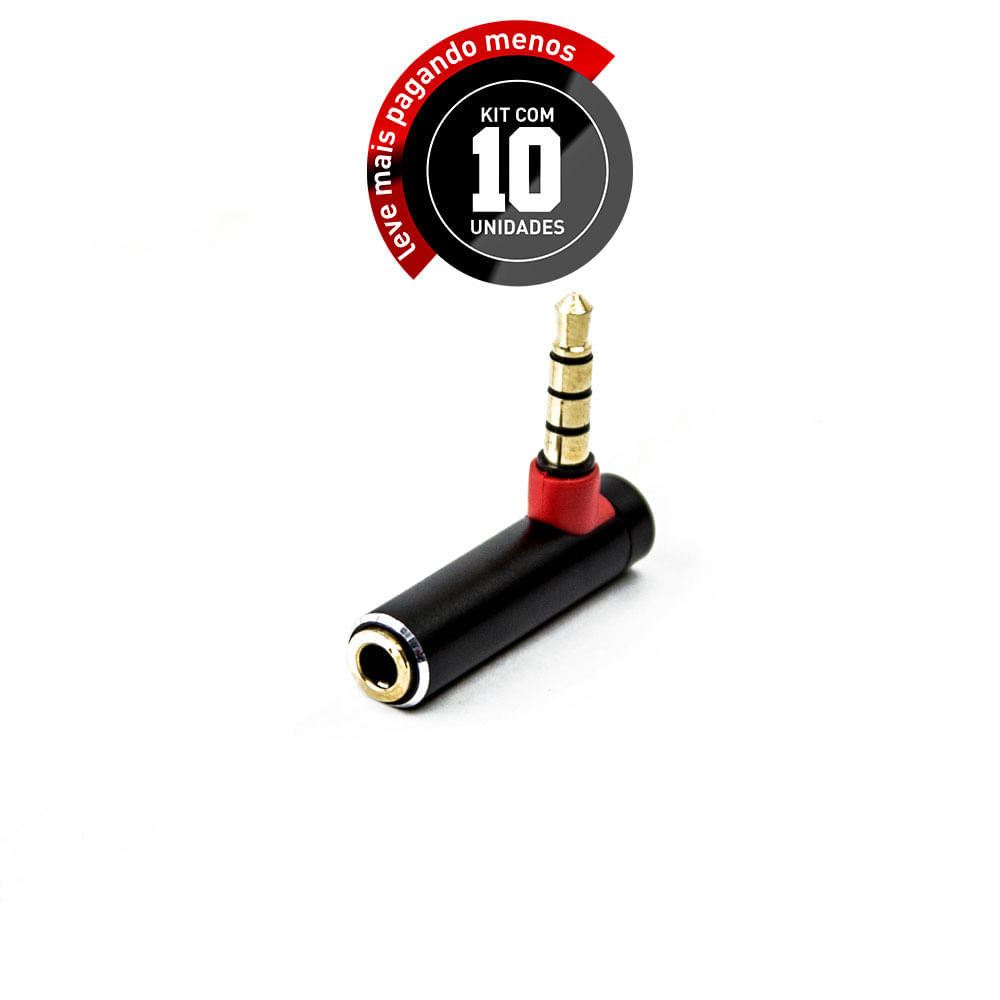 Adaptador P3 Estereo L para Celular - Kit com 10