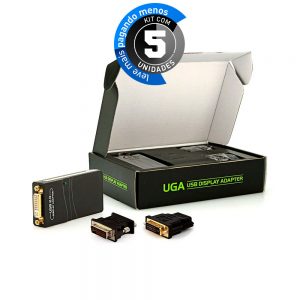 Adaptadores USB 2.0 UGA Multi-Display - Kit com 5