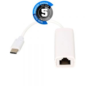Adaptador USB-C para RJ45 - Kit com 5