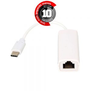 Adaptador USB-C para RJ45 - Kit com 10