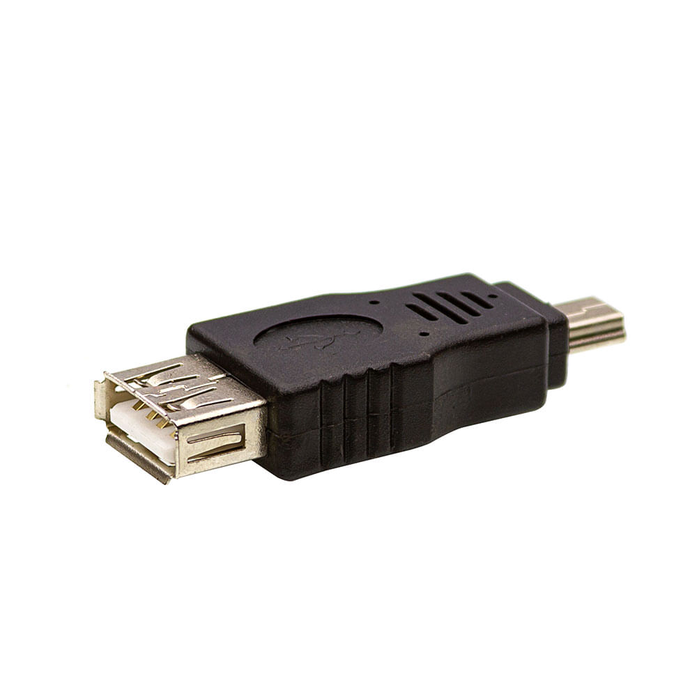 Adaptador USB Fêmea Para Mini USB Macho
