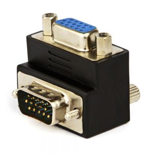 Adaptador VGA Macho para VGA - Fêmea 90º Graus