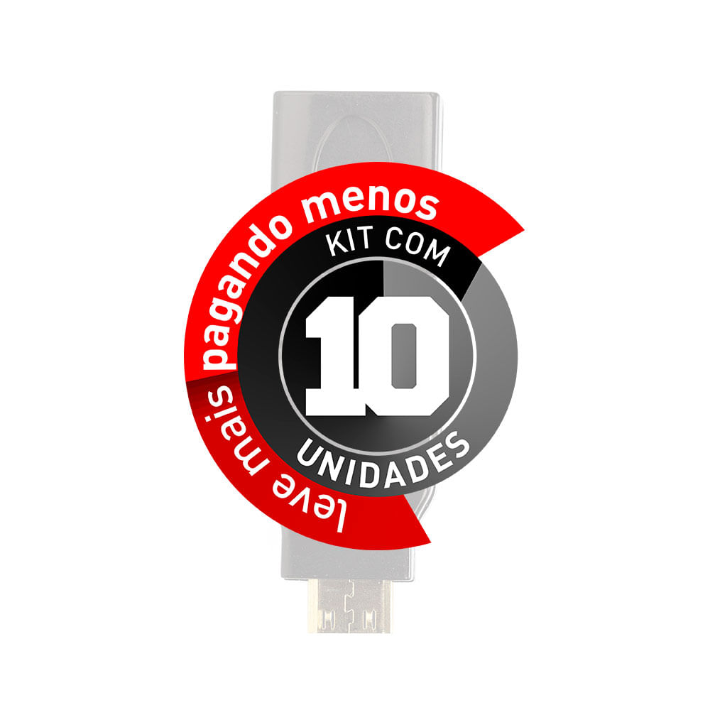 Adaptador Rotativo Mini HDMI para HDMI - Kit com 10 - Imagem 2