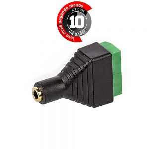 Adpatador Borne P2 fêmea 4 Vias - Kit com 10