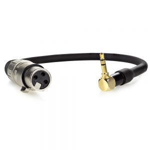 Cabo Adaptador P2 Estereo 90 graus para XLR Femea - 20 cm